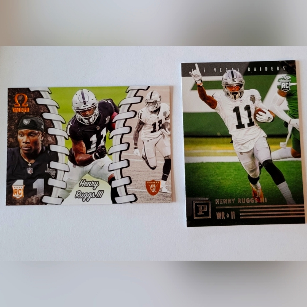2 Raiders Henry Ruggs Rookie Alabama NFL cards